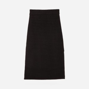 The Crochet Knit Skirt | Black