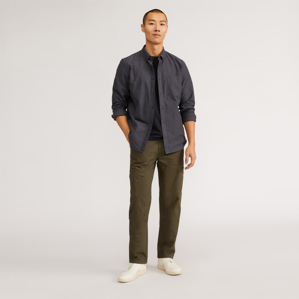 The Organic Cotton Herringbone Refined Cargo | Beech - Image 6