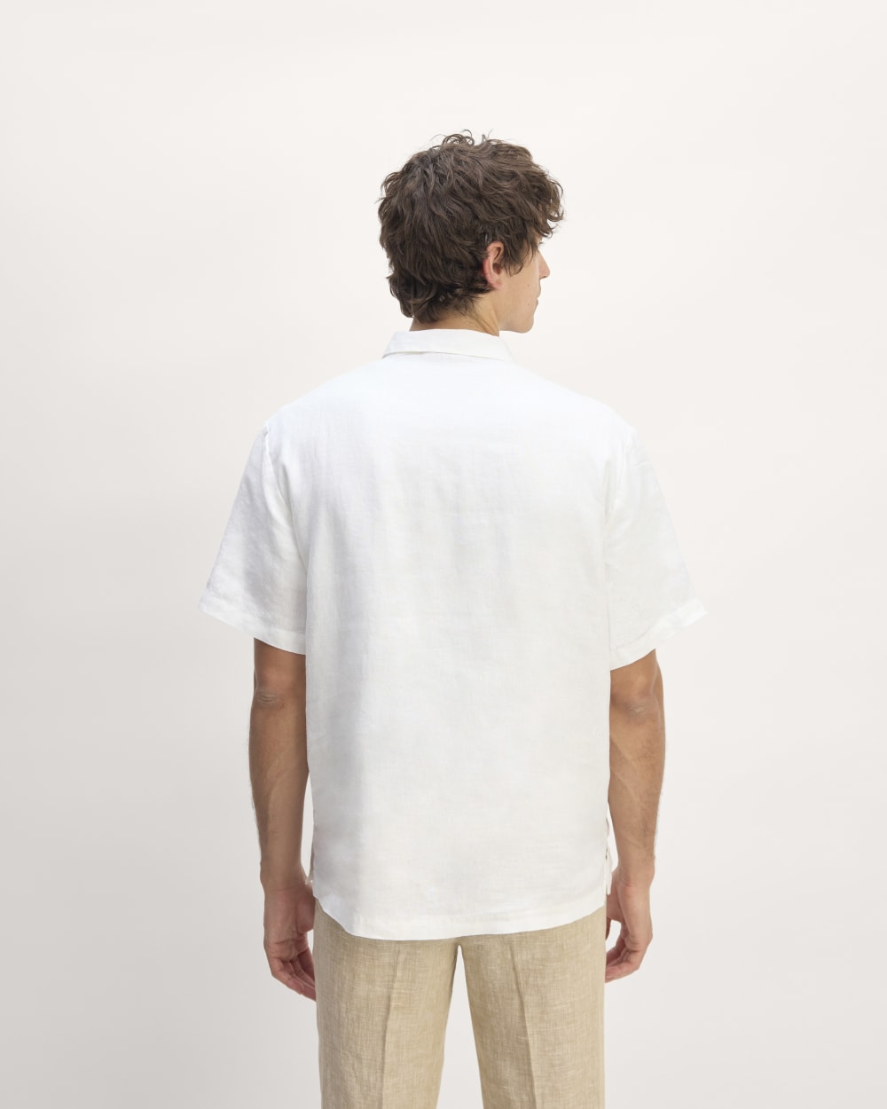 The Linen Short-Sleeve Popover Shirt | White - Image 6