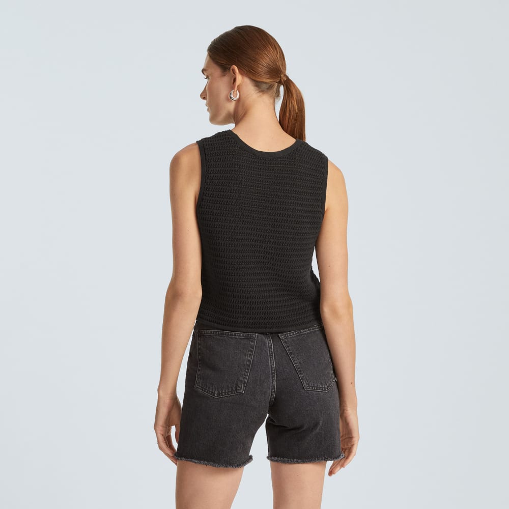 The Crochet Knit Cami | Black - Image 3