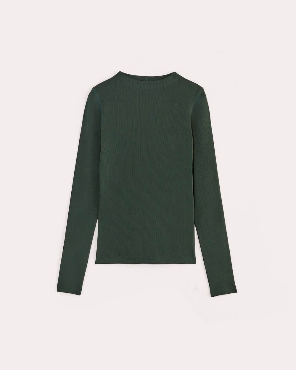 The Luxe Rib Funnel-Neck Tee | Scarab - Image 2