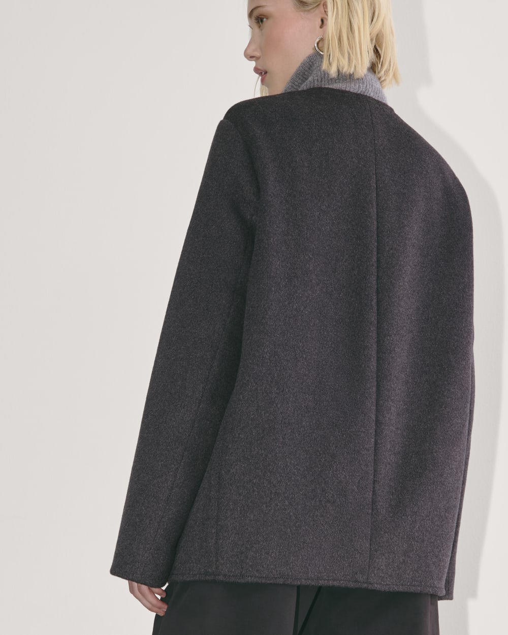 The October Coat | Dark Charcoal Melange - Image 7