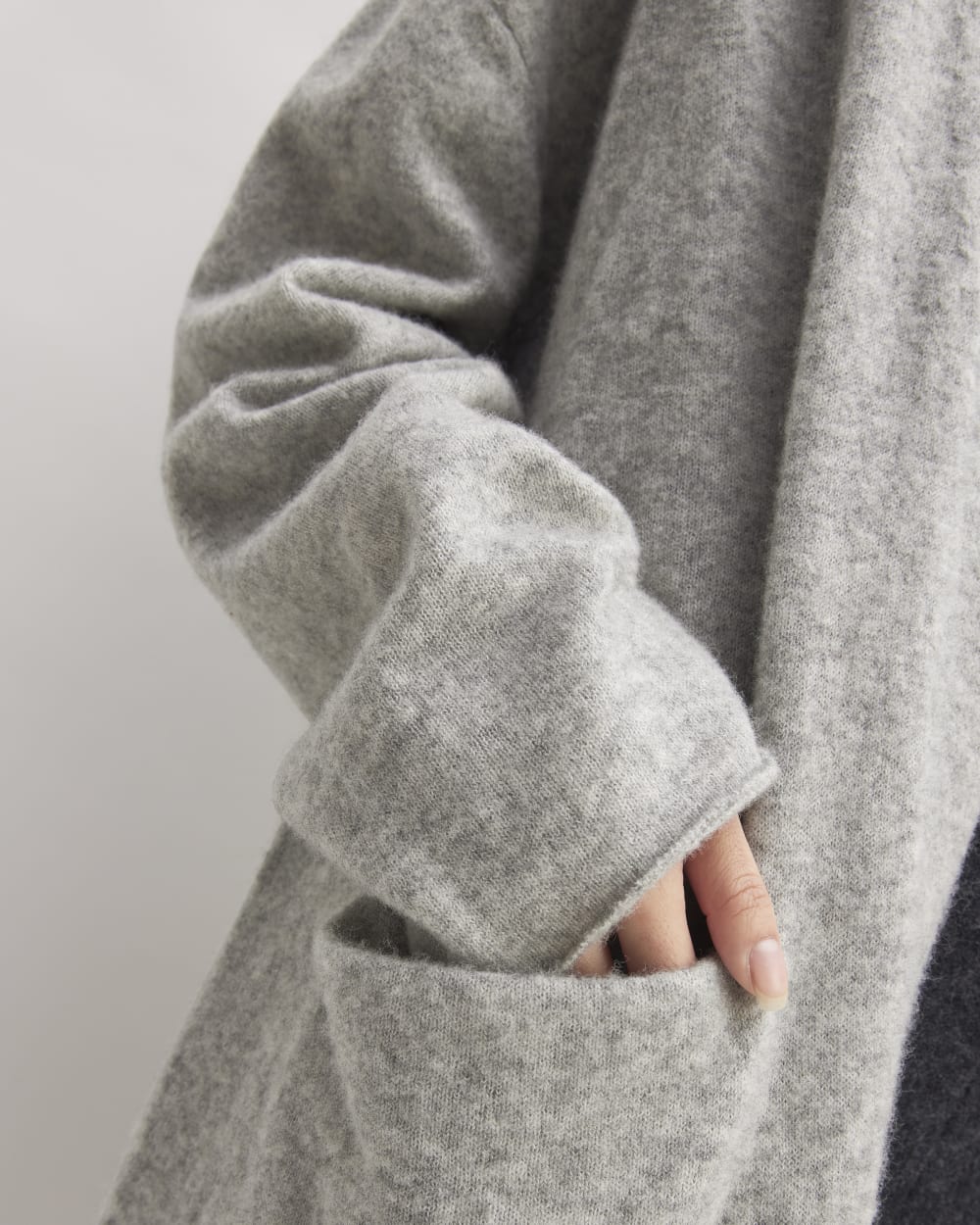 The Cozy-Stretch Long Cardigan | Heathered Grey - Image 5