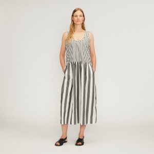 The Poplin Summer Dress | Bone / Black