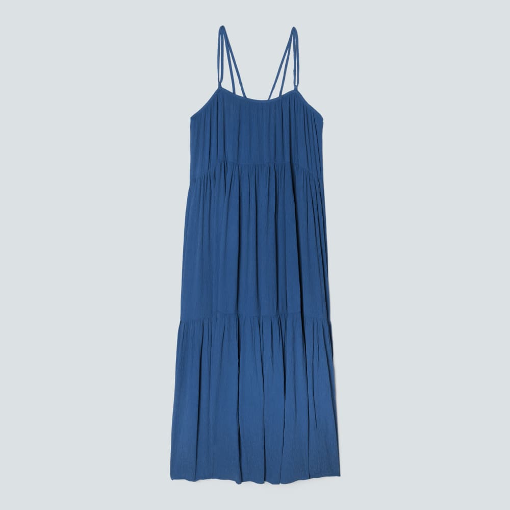 The Naia? Ripple Tiered Maxi Dress | Deep Blue