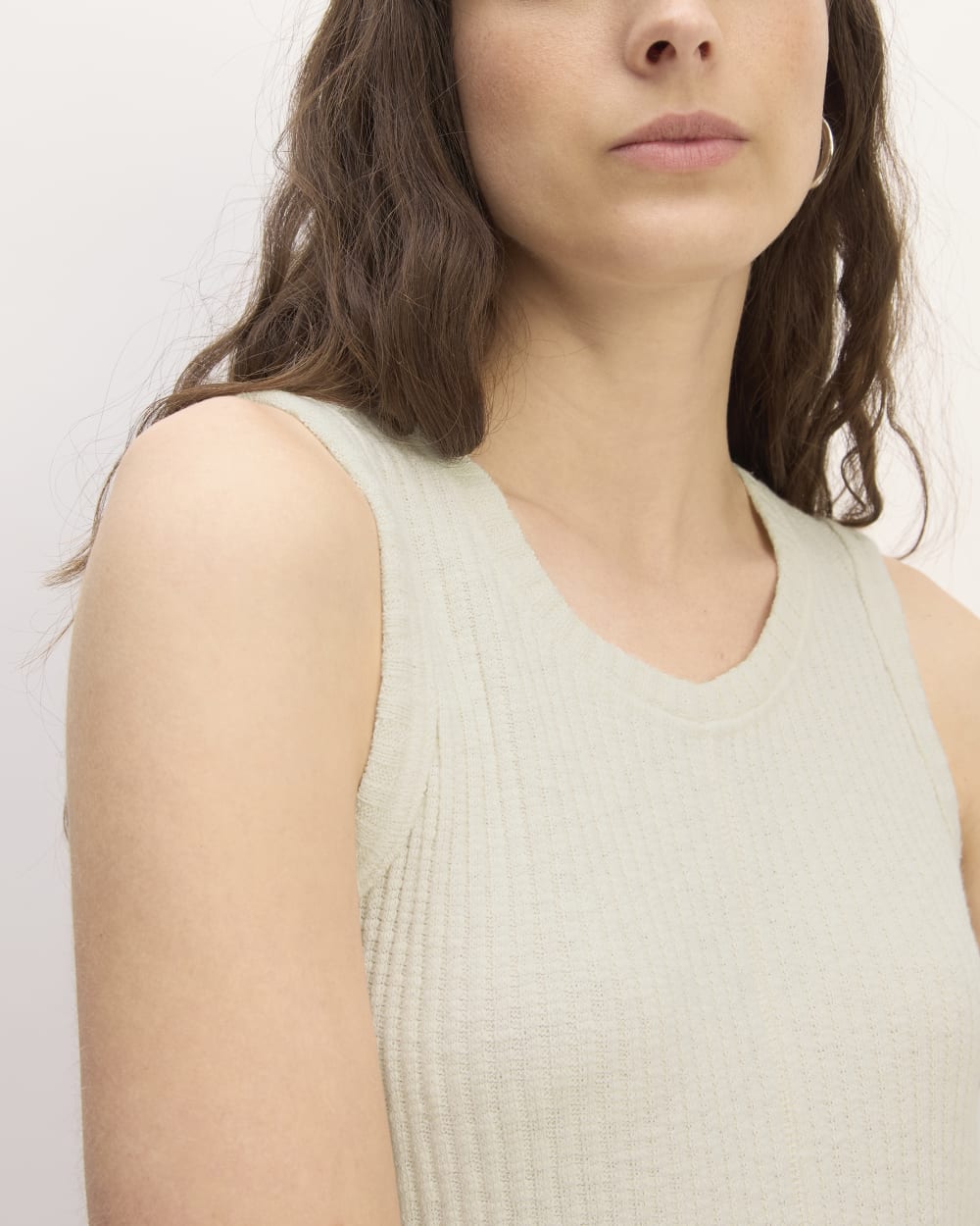 The Rib-Knit A-Line Tank Dress | Bone - Image 4