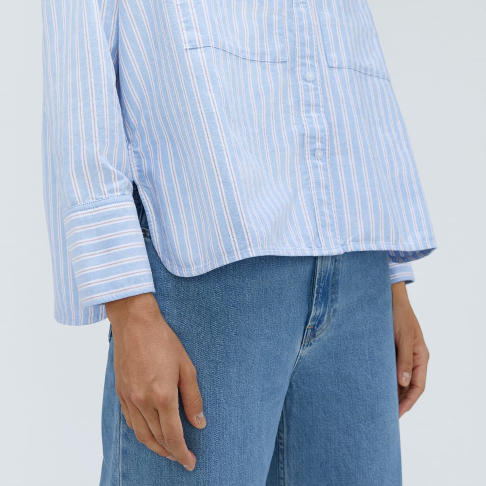 The Boxy Oxford | Sky / White - Image 4