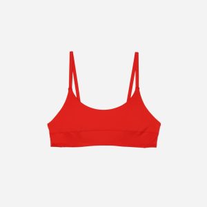 The Scoop-Neck Bikini Top | Bright Red