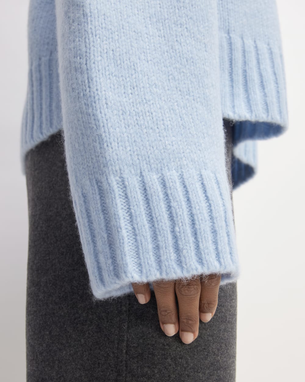 The Cloud Oversized Turtleneck | Chambray Blue - Image 5