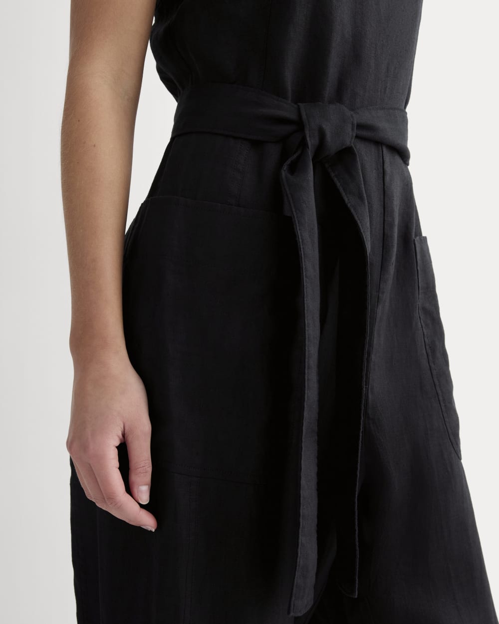 The Utility Coverall in Linen | Black - Image 3
