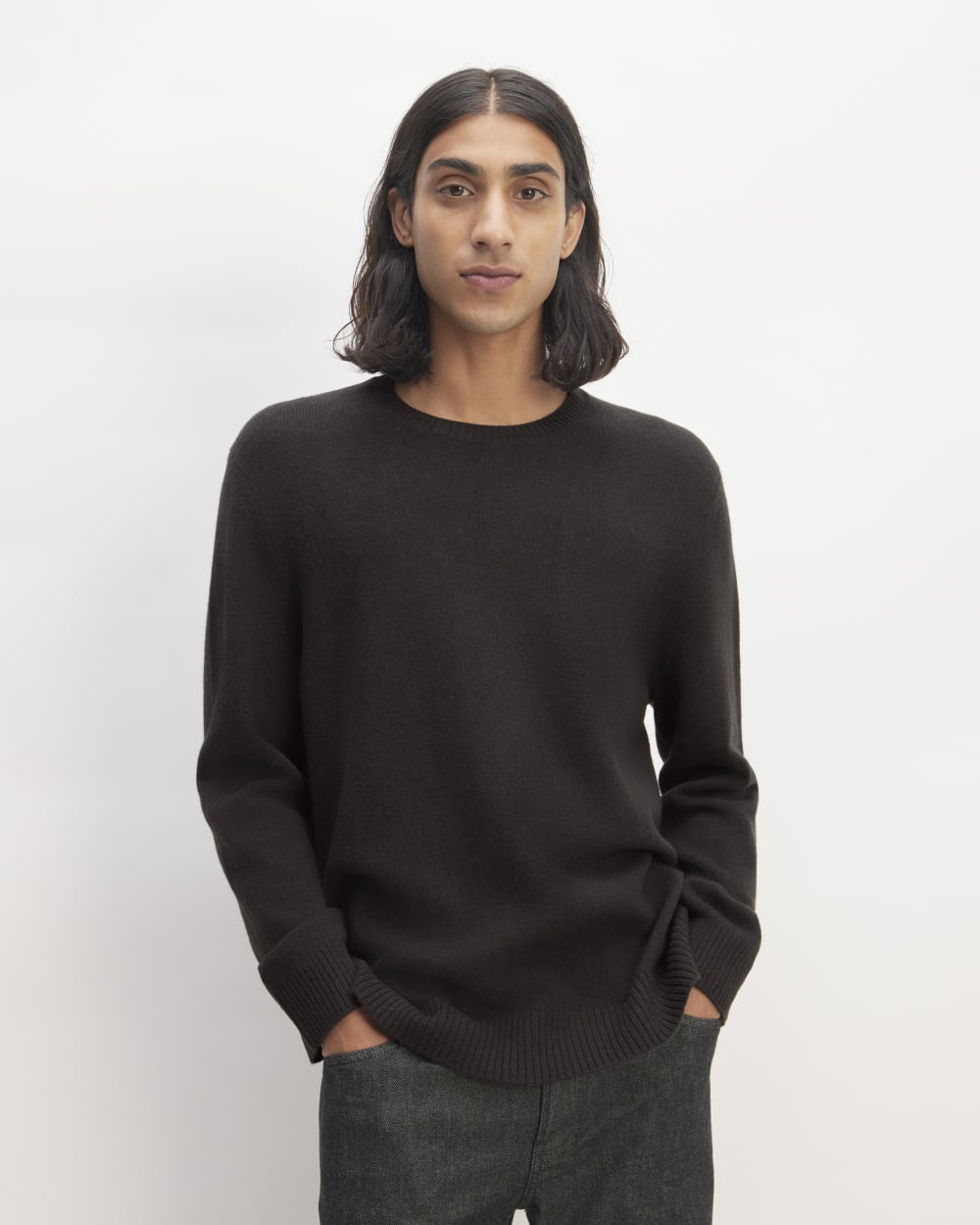 The Premium Merino Crew Neck Sweater | Black