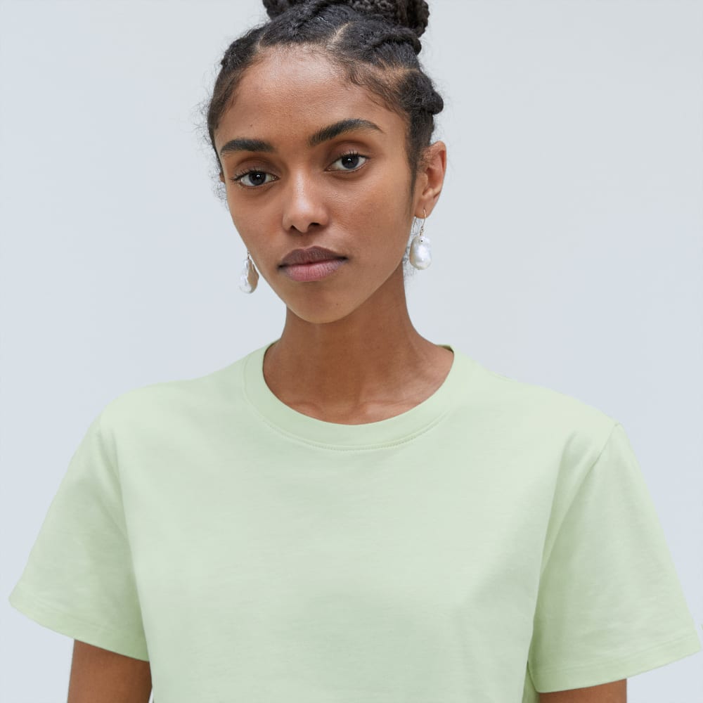 The Box-Cut Tee in Essential Cotton | Seafoam Green | No Pocket - Image 4