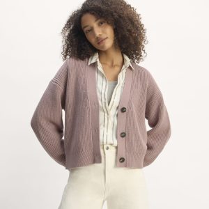 The Boxy Cardigan in Everyday Cotton | Dusty Rose