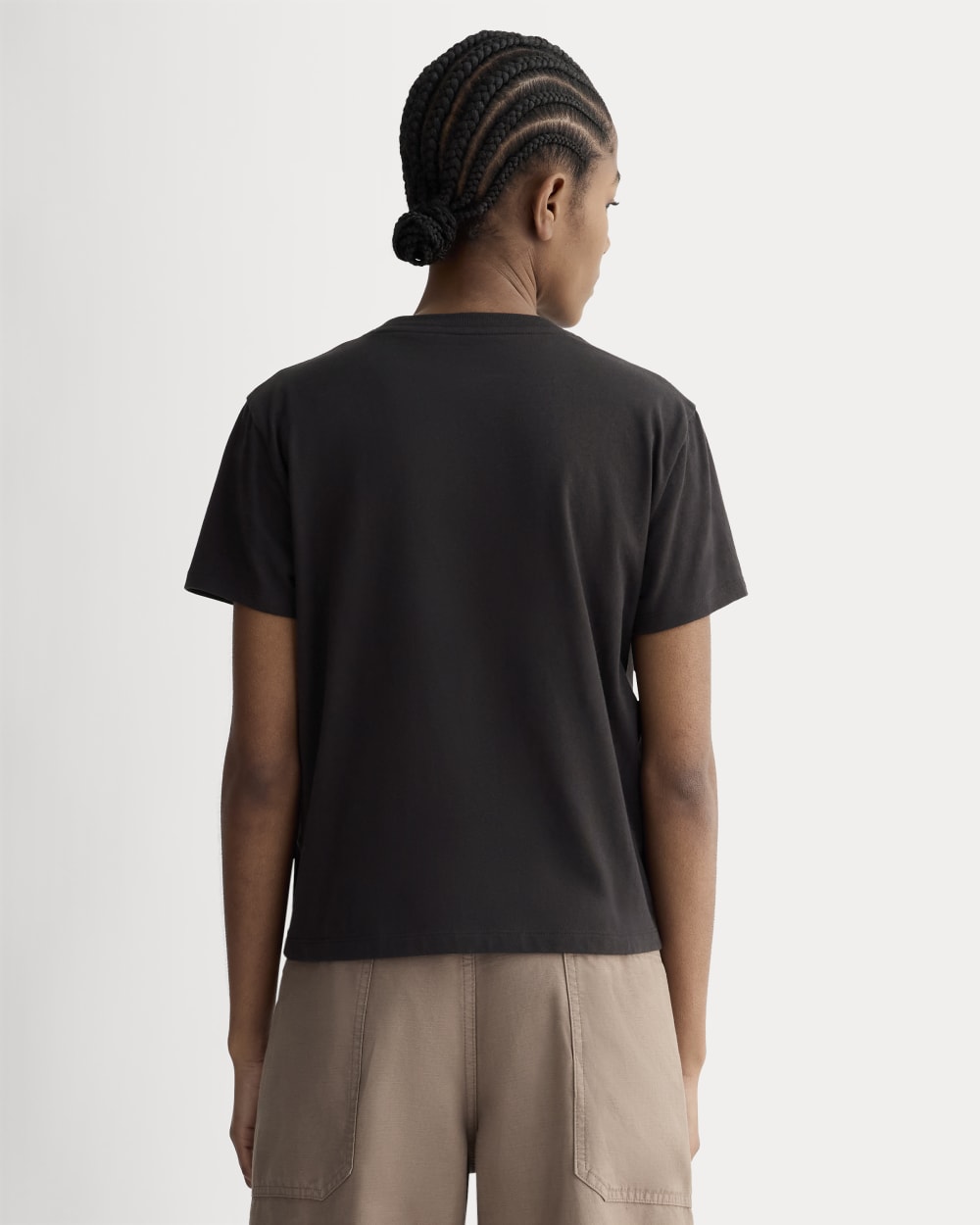 The Box-Cut Tee in Essential Cotton | Black | No Pocket - Image 4