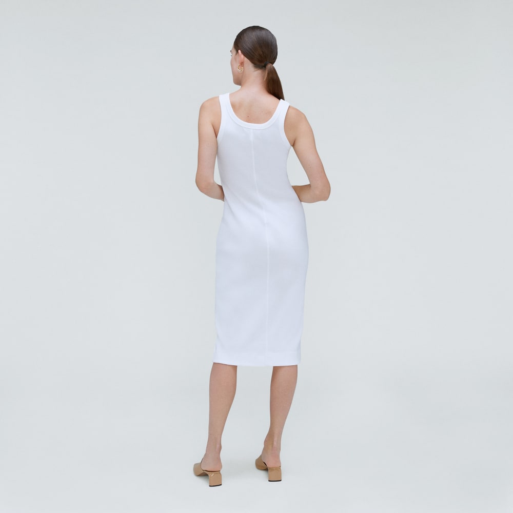 The '90s Rib Dress | White - Image 4