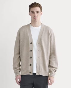 The Classic Cardigan in Everyday Cotton | Heathered Oatmeal