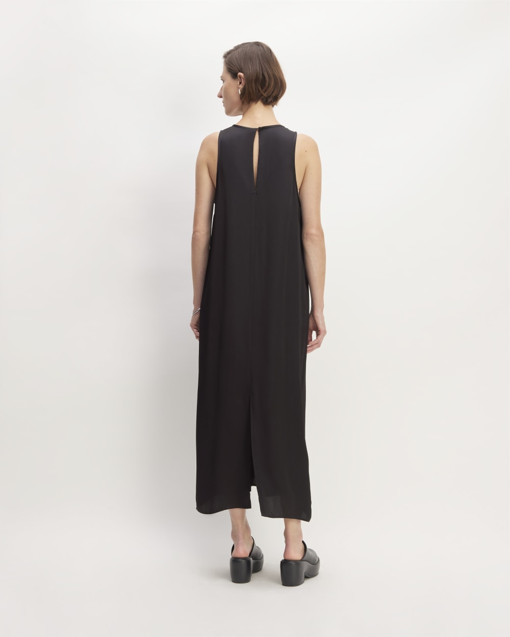The Satin Racerback Slip Dress | Black - Image 6