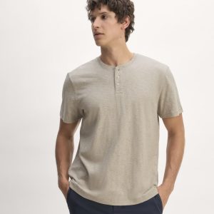 The Cotton Slub Henley | Heather Oatmeal