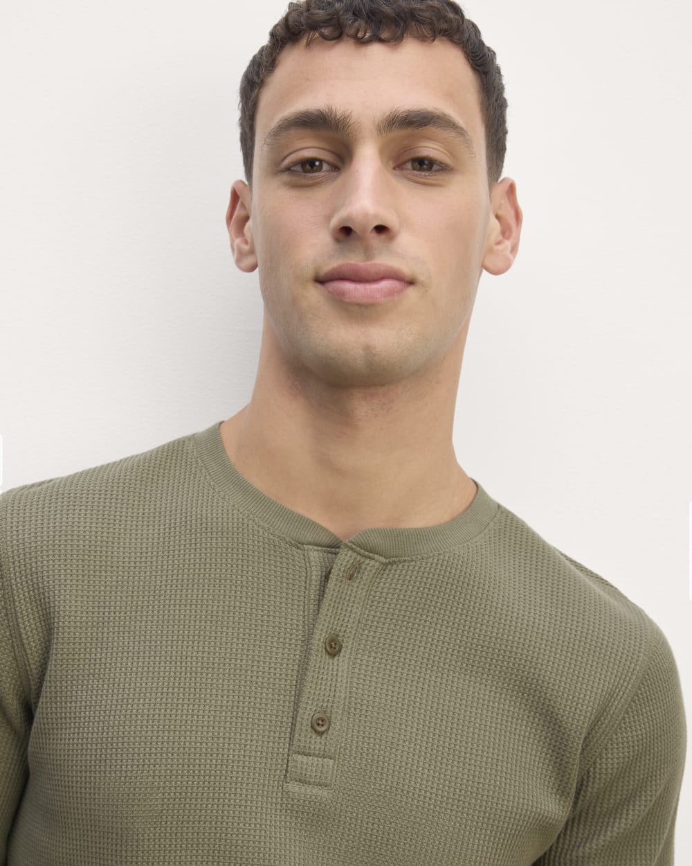 The Waffle Long-Sleeve Henley | Kalamata - Image 3