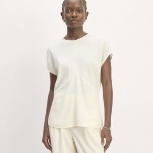The Drape Top in Butterlite | Bone