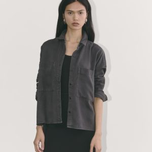 The Boxy Overshirt in Buttersoft | Graphite