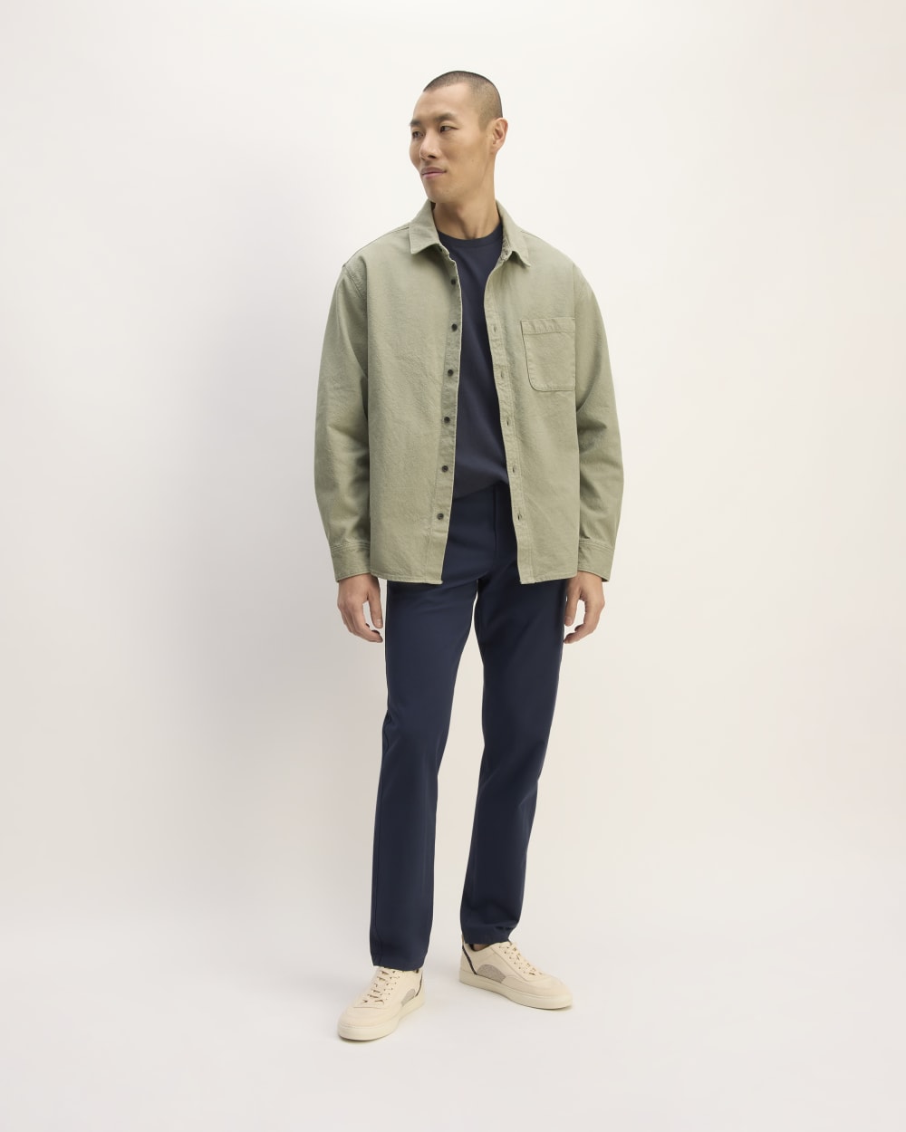 The Canvas Organic Cotton Overshirt | Sage Green - Image 3