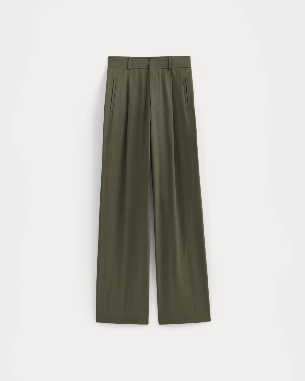 The Draper Pleated Pant in Buttersmooth | Kalamata | 30 Inseam - Image 2