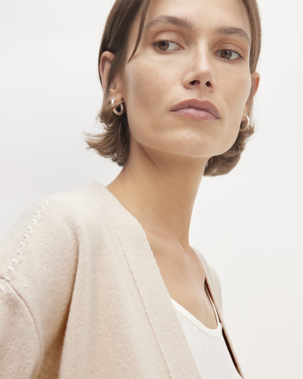 The Good Merino Wool Cardigan | Buttermilk / White - Image 4