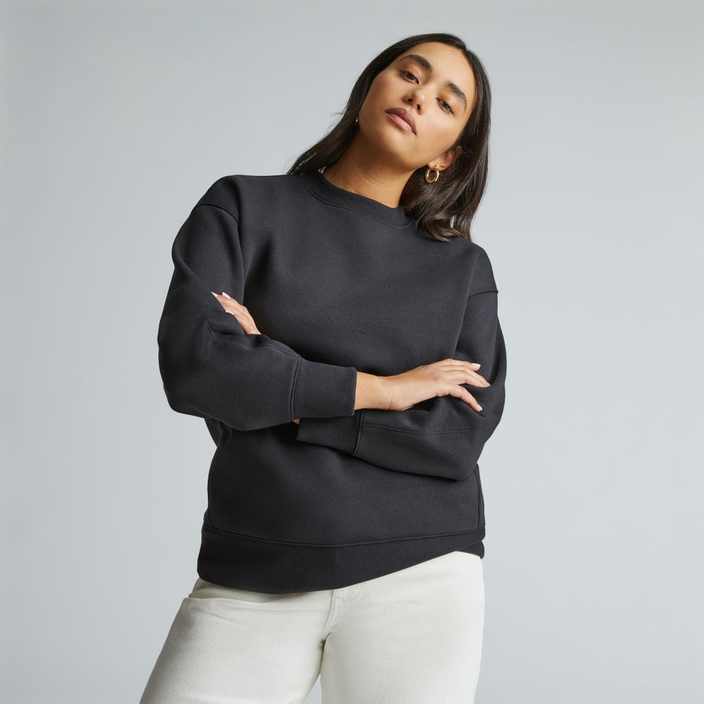 The ReTrack Oversized Crew | Black