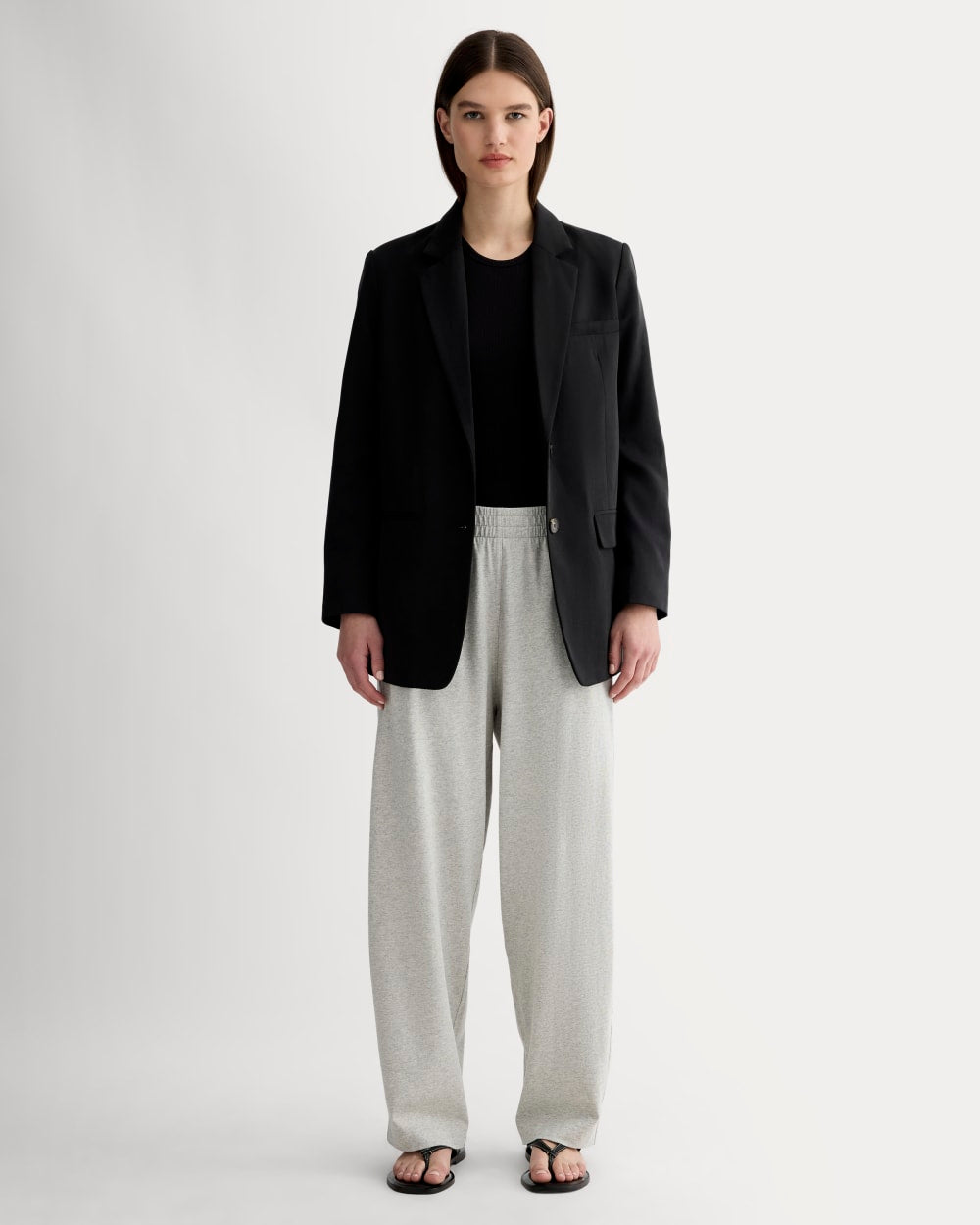 The Off-Duty Barrel Pant | Pale Heather Grey
