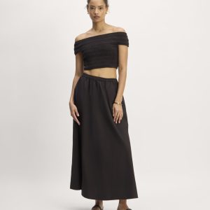 The Supima® Pull-On Maxi Skirt | Black