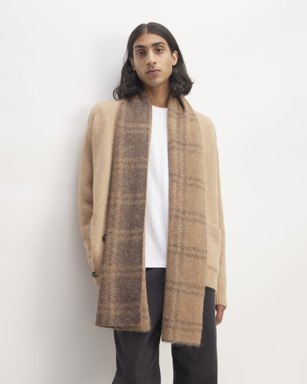 The Alpaca Patterned Scarf | Cocoa / Tiger's Eye - Image 3