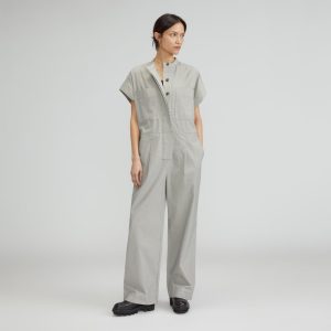 The Easy Workwear Jumpsuit | Canvas Tan / Navy