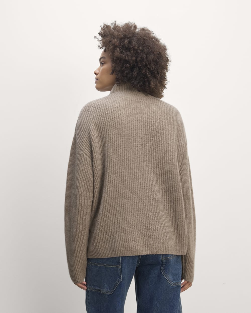 The Fisherman Turtleneck in Wool Cashmere | Oatmeal - Image 6