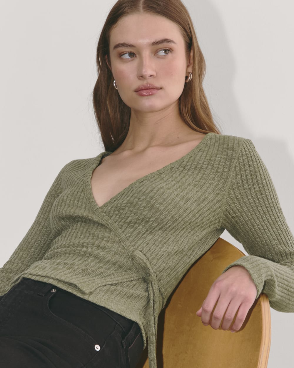 The Cozy Rib Wrap Top | Kalamata - Image 4