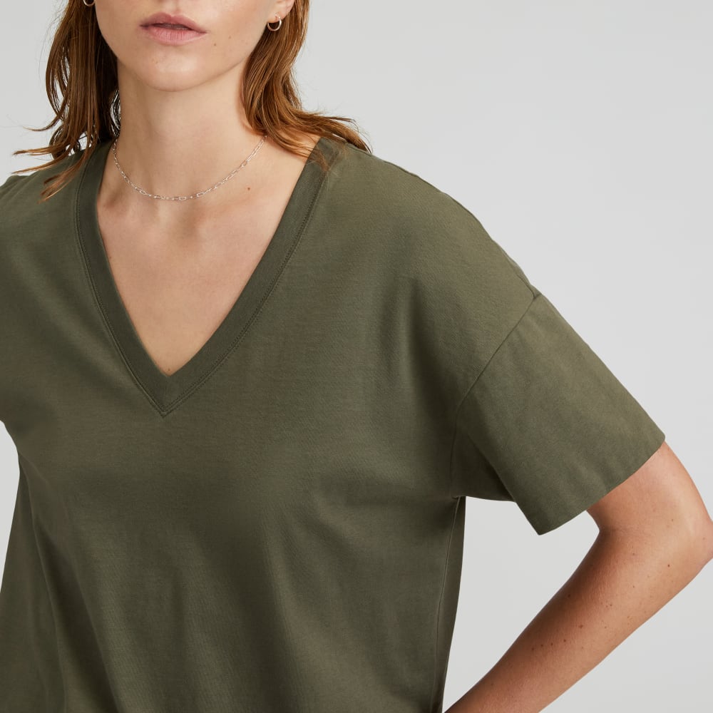 The Organic Cotton Slouchy V-Neck | Kalamata - Image 3