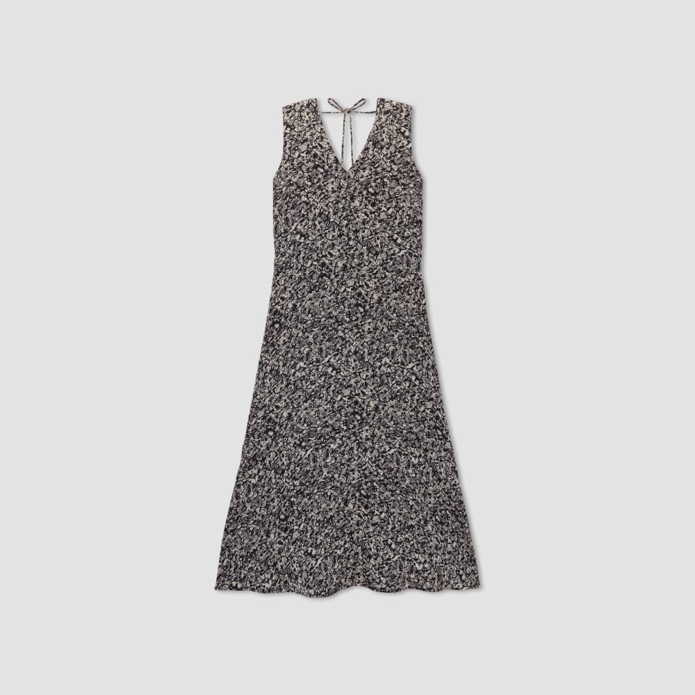 The Satin V-Neck Maxi Dress | Splatter - Image 2