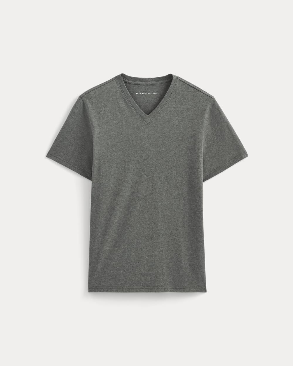 The Essential Organic V-Neck Tee | Heathered Charcoal - Image 2