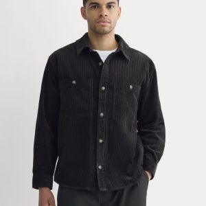 Wide Wale Corduroy Shirt |  Black
