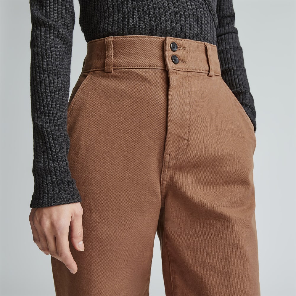 The Organic Wide-Leg Pant | Carob Brown - Image 3