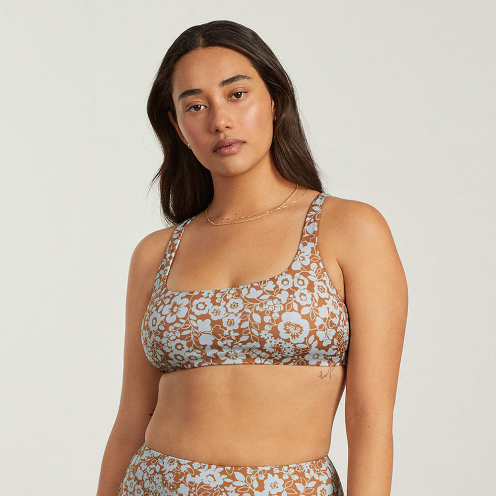 The Square-Neck Bikini Top | Honey Floral - Image 2