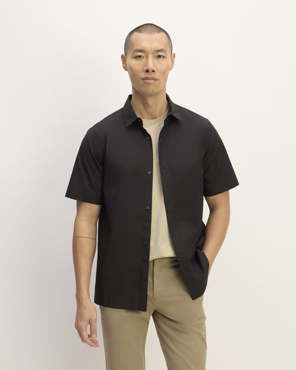 The Supima? Short-Sleeve Poplin Shirt | Black