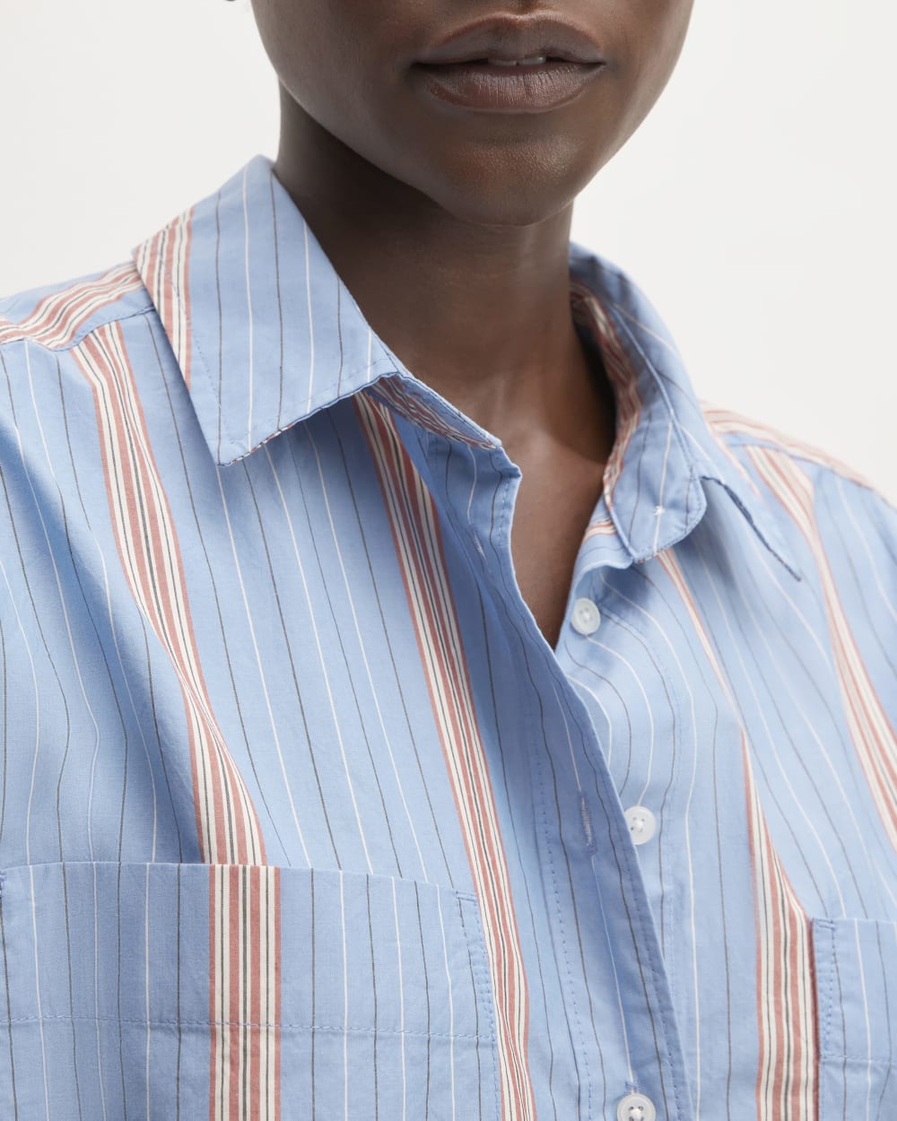 The Midi Cotton Shirt Dress | Parisian Blue / Black / Rusted Red / Bone - Image 3