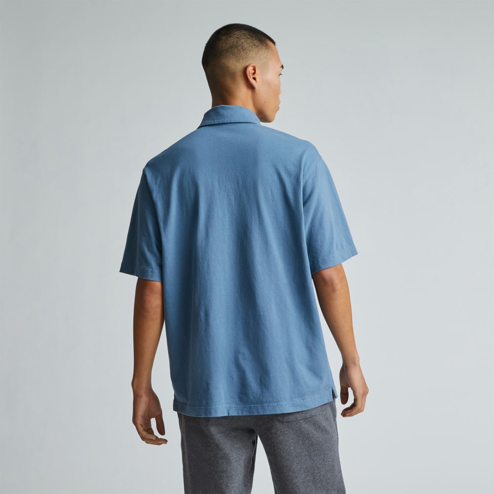 The Premium Weight Relaxed Polo | Bluefin - Image 3