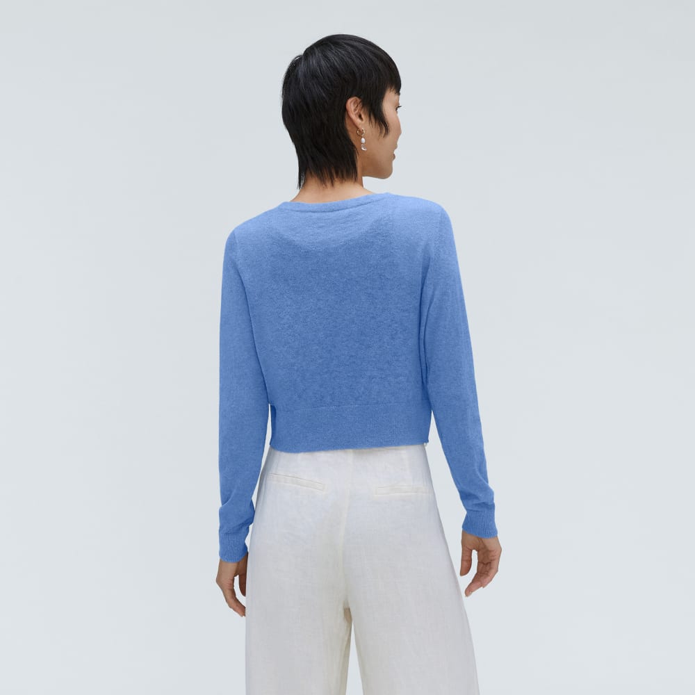 The Featherweight Alpaca Cardigan | Blue Opal - Image 3