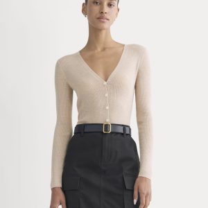 The Cardigan in Ultrasoft Merino | Pale Blush