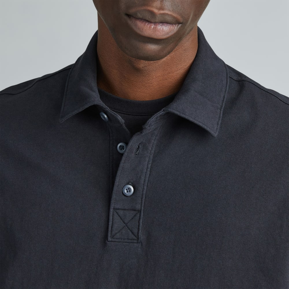 The Premium Weight Relaxed Polo | Black - Image 4