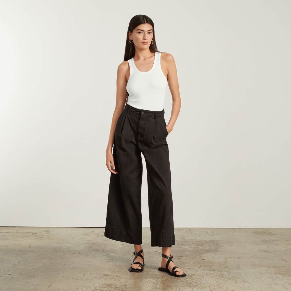 The Pima Micro-Rib U-neck Tank | White - Image 4