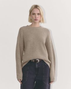 The Cocoon Crew in Wool Cashmere | Oatmeal