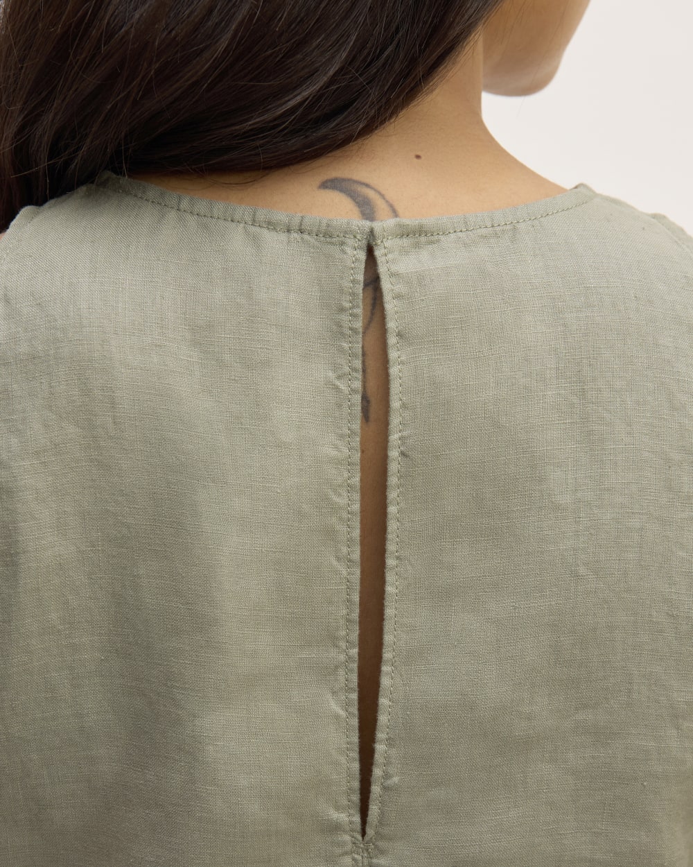 The Linen High-Neck Tank | Sage Green - Image 5